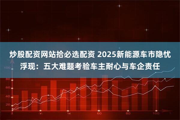 炒股配资网站拾必选配资 2025新能源车市隐忧浮现：五大难题考验车主耐心与车企责任